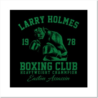 Boxing Club Larry Holmes Green Posters and Art